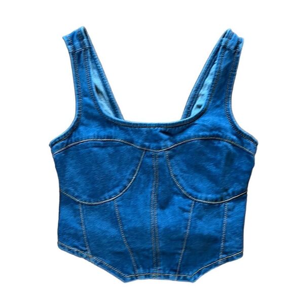 NEW Japna Jean Crop Top - Picture 1 of 5